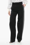 Attico Jagger Wide-leg Pants With Rhinestones In Black