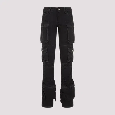 Attico Black Cotton Denim Jeans