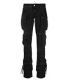 Attico Essie Flared Cargo Pants In Black
