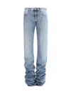 Attico Blue Long Jeans In Blue