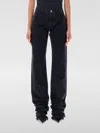 Attico Extra-long Straight-leg Jeans In Schwarz