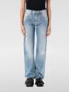 Attico Pantaloni Boyfriend Spalmati In Blue