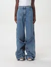 Attico Oversize Denim Pants In Blau