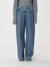 Attico Layered Baggy Jeans In 牛仔布