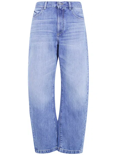 Attico Jeans Wide Leg "barrel" In Blue