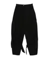 Attico Tie-detail Panelled Jeans In Black