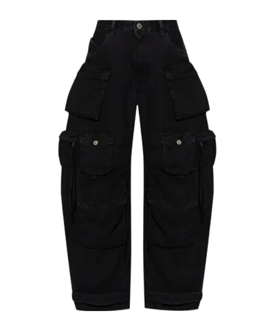 Attico Jeans With Belt Loops In Black