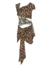 Attico Jersey Mini Dress Dresses Multicolor In Multi