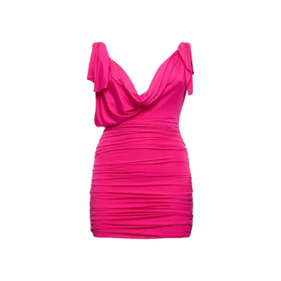 Attico Jersey Mini Skirt In Pink