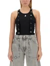 Attico Ribbed Knit Cotton Tank Top