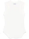 Attico Reese Cotton Jersey Tank Top In White