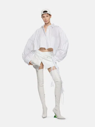 ATTICO ''JILL'' BLACK AND WHITE SHIRT