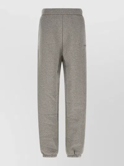Attico Jogger Trousers Logo Detail Elastic Waist In Gray