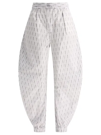 ATTICO JOGGERS WITH LOGO TROUSERS WHITE