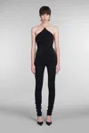 Attico Chain-link Halterneck Jumpsuit In Black