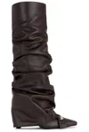 Attico Rea Tube Boots In Chocolate