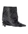 Attico Juno Ankle Boots In Dark Gray