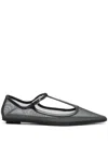 Attico Black Juno Ballerina Flats In 黑色