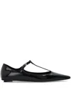 Attico Juno Ballet Flats In Black