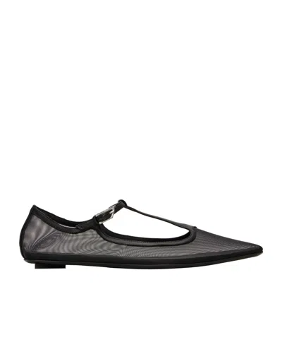 Attico Juno Ballet Flats In Black