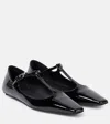 Attico Buckled Ballerina Flats In Black