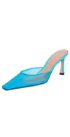 Attico Blue Juno Mules In Bright Light Blue