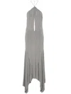 Attico Keyhole Cut-out Maxi Dress In Grey