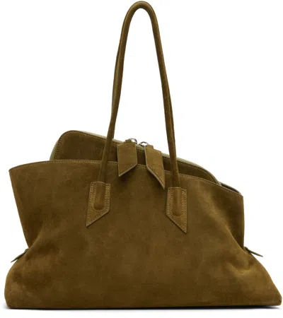 Attico Khaki 'la Passeggiata Medium' Top Handle Bag