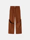 Attico Khaki Long Pants In Cachi