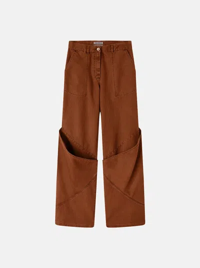 Attico Khaki Long Pants In Cachi