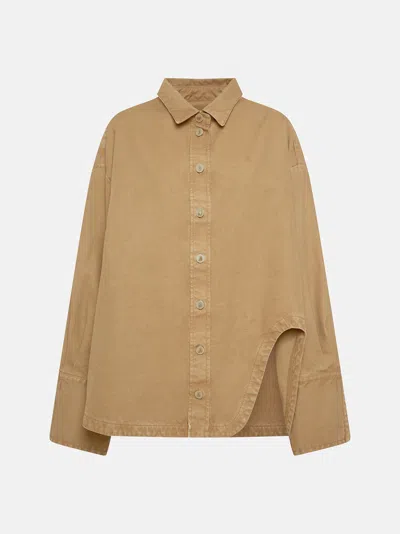 Attico Khaki Short Coat In Cachi