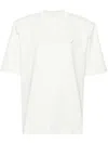 Attico White Asymmetrical Oversize T-shirt In Neutrals