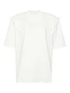 Attico White Asymmetrical Oversize T-shirt In Silver