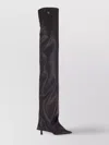 Attico Knee-high Boots With Pointed Toe And Stiletto Heel