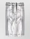Attico Knee Length And Midi Skirt In Silver