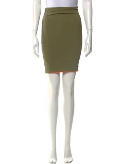 Pre-owned Attico Knee-length Skirt W/ Tags In Green