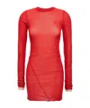 Attico Red And Pink Mini Dress In Red