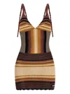 Attico Printed Crochet Mini Dress