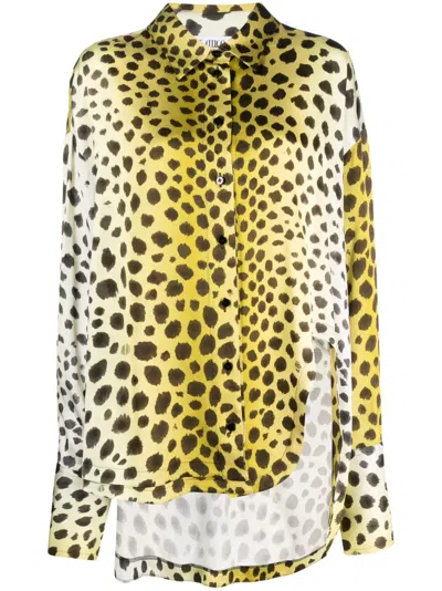 ATTICO KOTA LEOPARD-PRINT SHIRT