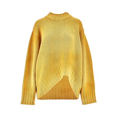 Attico L And Cashmere Oversized Sweater In Yellow