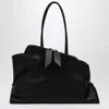 Attico Sunrise Leather Shoulder Bag In Black