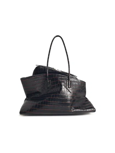 ATTICO LA PASSEGGIATA COFFEE MEDIUM LEATHER BAG