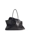 Attico La Passeggiata Coffee Medium Leather Bag In Brown