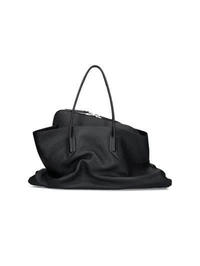 Attico 'la Passeggiata' Large Shoulder Bag In Black
