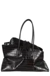 Attico Medium La Passeggiata Embossed Bag In Black