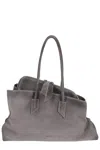 Attico Small Leather Shoulder Bag With Suede Finish