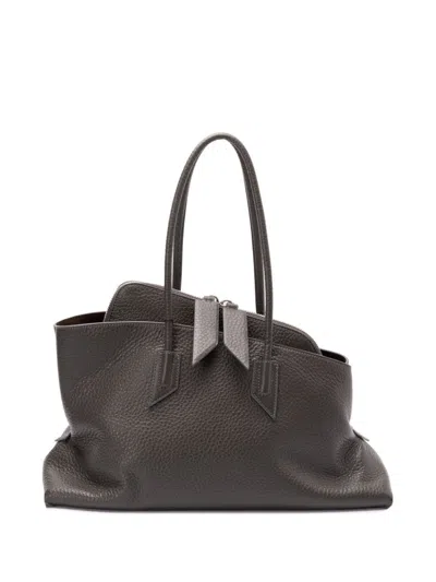 Attico Medium La Passeggiata Tote Bag In Gray