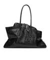 Attico Medium La Passeggiata Embossed Bag In Black