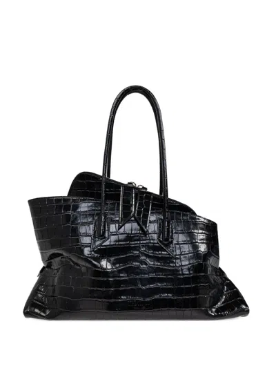 Attico 'la Passeggiata Medium' Black Tote Bag The
