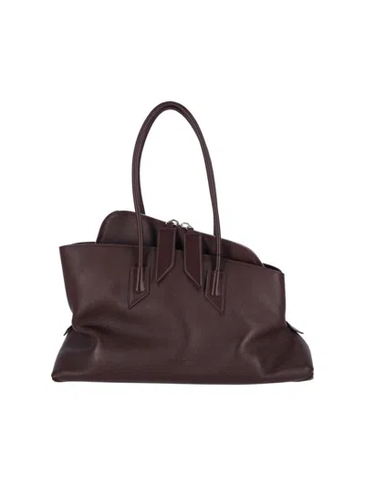 Attico La Passeggiata" Medium Handbag Red In White